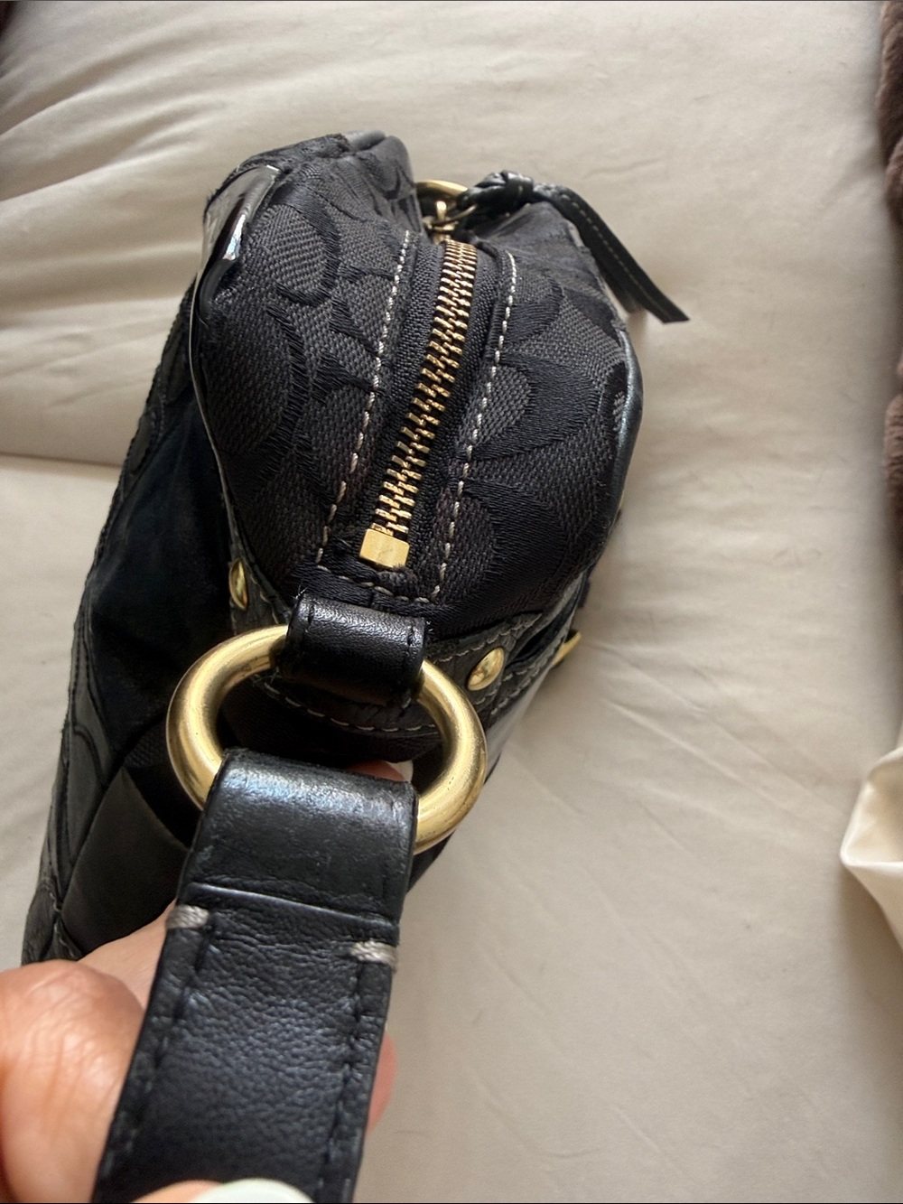 Rare Coach patchwork crossbody🖤 - Picture 7 of 10